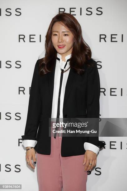 South Korean Lee Sang-Hwa attends the photocall for 'REISS' Korea launch on March 27, 2018 in Seoul, South Korea.