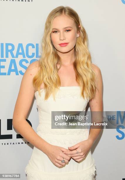 Danika Yarosh attends the world premiere of 'The Miracle Season' on March 27, 2018 in West Hollywood, California.