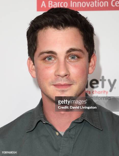 Actor Logan Lerman attends the red carpet world premiere of "Sgt. Stubby: An American Hero" at Regal Cinemas L.A. Live on March 27, 2018 in Los...