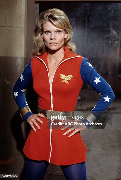 Walt Disney Television via Getty Images MOVIES - "Wonder Woman" - 3/12/74, Cathy Lee Crosby starred in the title role as a super-hero who used her...