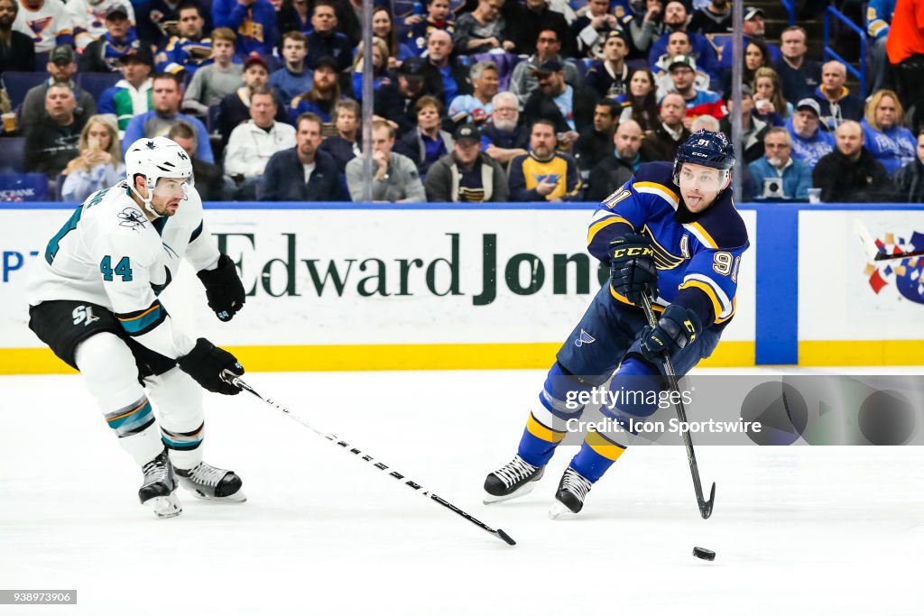 NHL: MAR 27 Sharks at Blues