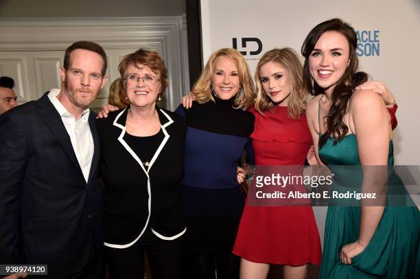 Jason Gray-Stanford, Kathy Bresnahan, Rebecca Staab, Erin Moriarty and Lillian Doucet-Roche attend the Premiere Of Mirror And LD Entertainment's "The...