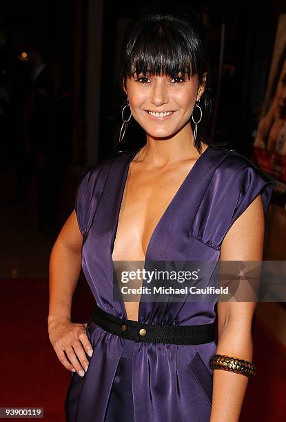 Actress Emmanuelle Chriqui arrives at The Young Victoria Los Angeles Screening at the Pacific Theatres at The Grove on December 3, 2009 in Los...