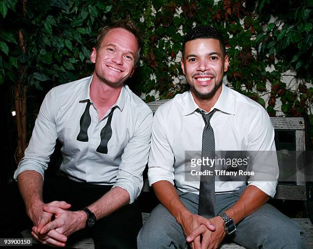 Actor Neil Patrick Harris and actor Wilson Cruz attend The Howard Fine Theatre on October 17, 2009 in Hollywood, California.