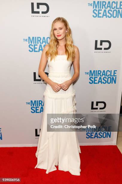 Danika Yarosh attends the Premiere Of Mirror And LD Entertainment's 'The Miracle Season' at The London West Hollywood on March 27, 2018 in West...