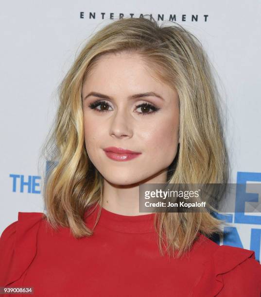 Erin Moriarty attends Mirror And LD Entertainment Present The World Premiere Of "The Miracle Season" at The London West Hollywood on March 27, 2018...
