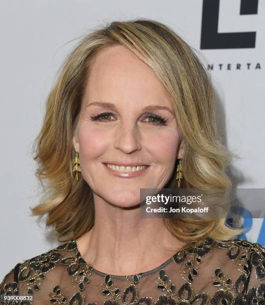 Helen Hunt attends Mirror And LD Entertainment Present The World Premiere Of "The Miracle Season" at The London West Hollywood on March 27, 2018 in...