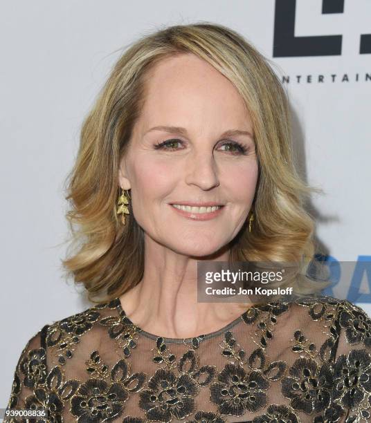 Helen Hunt attends Mirror And LD Entertainment Present The World Premiere Of "The Miracle Season" at The London West Hollywood on March 27, 2018 in...