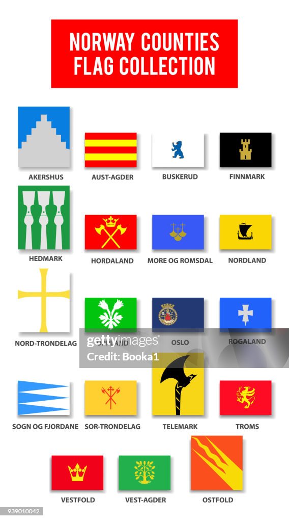 Norway Counties Flag Collection - Complete