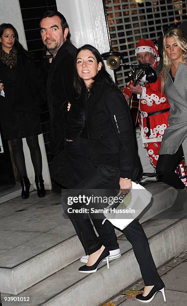 Mary McCartney and Simon Aboud arrive for the turning on of the Christmas Lights at the Stella McCartney store on November 23, 2009 in London,...