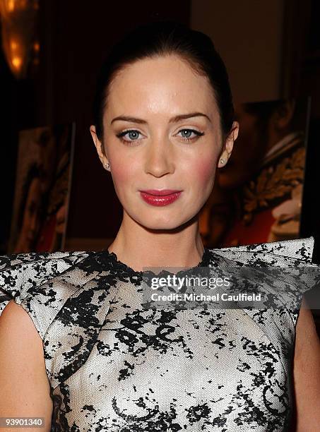 Actress Emily Blunt arrives at The Young Victoria Los Angeles Screening at the Pacific Theatres at The Grove on December 3, 2009 in Los Angeles,...