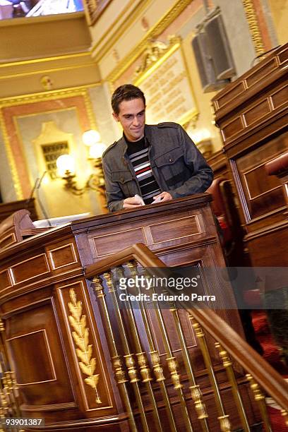 Alberto Contador attends a reading of the Spanish Constitution to celebrate it's 31st anniversary on December 4, 2009 in Madrid, Spain.