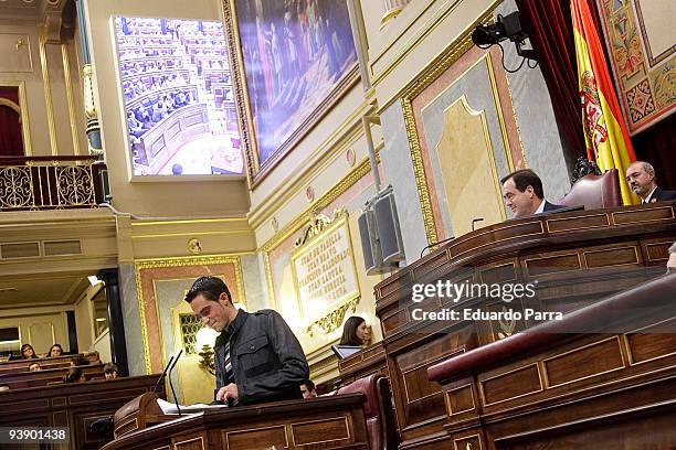 Alberto Contador attends a reading of the Spanish Constitution to celebrate it's 31st anniversary on December 4, 2009 in Madrid, Spain.