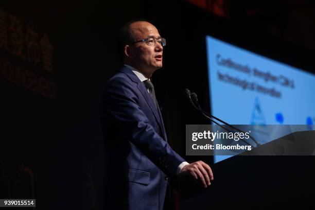 Guo Guangchang, chairman and co-founder of Fosun International Ltd., speaks during a news conference in Hong Kong, China, on Wednesday, March 28,...