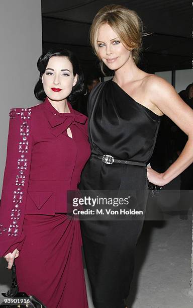 Dita Von Teese and Charlize Theron