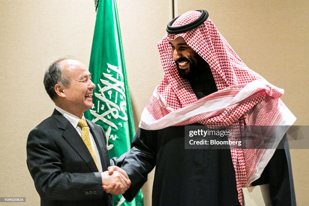 SoftBank CEO Masayoshi Son Signs Solar Project Agreement With Saudi Arabia Crown Prince Mohammed bin Salman