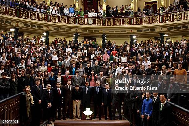 Guests attend a reading of the Spanish Constitution to celebrate it's 31st anniversary on December 4, 2009 in Madrid, Spain.