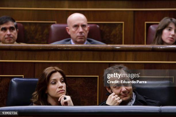 Leire Martinez and Pablo Benegas attend a reading of the Spanish Constitution to celebrate it's 31st anniversary on December 4, 2009 in Madrid, Spain.