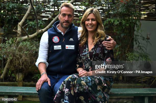 Ben Fogle and his wife Marina at their home in west London, before he heads to the Himalayas in a bid to conquer Mount Everest.