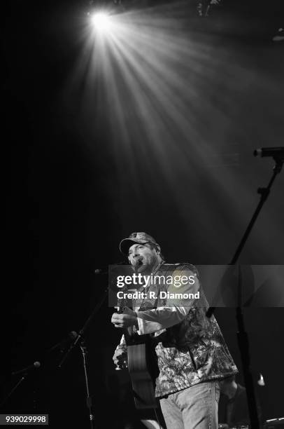 Singer/Songwriter Andy Griggs performs during Daryle Singletary Keepin' It Country Tribute Show at Ryman Auditorium on March 27, 2018 in Nashville,...