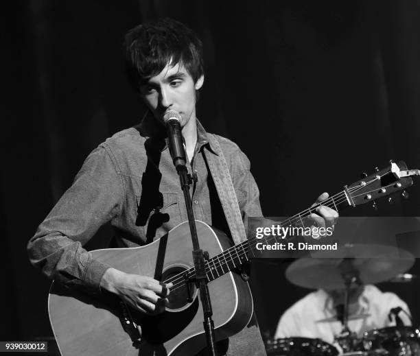 Singer/Songwriter Mo Pitney performs during Daryle Singletary Keepin' It Country Tribute Show at Ryman Auditorium on March 27, 2018 in Nashville,...