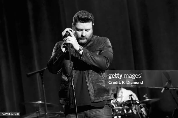 Singer/Songwriter Chris Young performs during Daryle Singletary Keepin' It Country Tribute Show at Ryman Auditorium on March 27, 2018 in Nashville,...