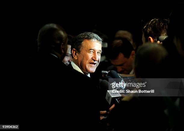 South African coach Carlos Alberto Parreira speaks after the Final Draw for the FIFA World Cup 2010 December 4, 2009 at the International Convention...