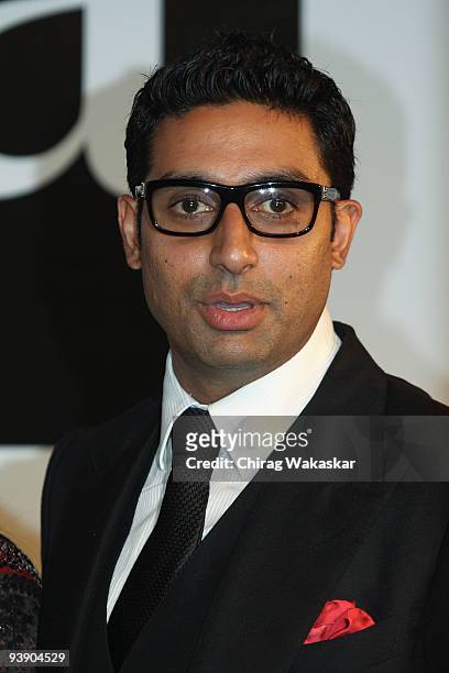 Indian actor Abhishek Bachchan attends the Premiere of Paa held at Big Cinemas on December 3, 2009 in Mumbai, India.