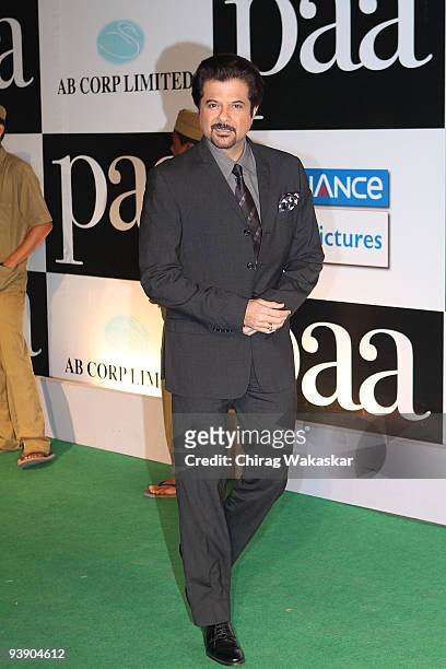 Indian actor Anil Kapoor attends the Premiere of Paa held at Big Cinemas on December 3, 2009 in Mumbai, India.