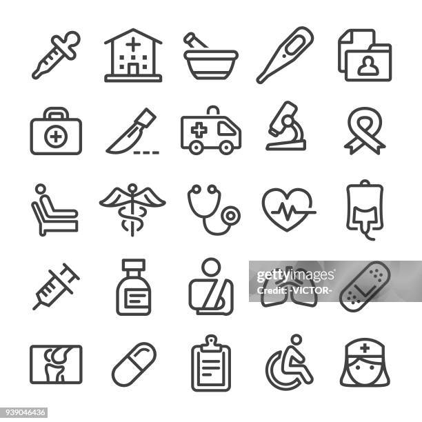 medizin-icons - serie smart line - neurosurgery stock-grafiken, -clipart, -cartoons und -symbole