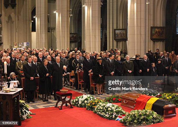 General view during the funeral of Prince Alexandre of Belgium at Eglise Notre-Dame de Laeken on December 4, 2009 in Laeken, Belgium.