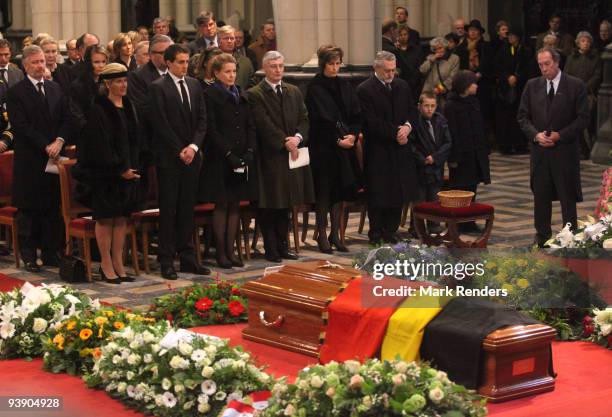 Princess Leah of Belgium, Renaud Bichara, Laetitia Bichara, Didier Magnant and Princess Maria Esmeralda of Belgium and Salvatore Moncada attend the...