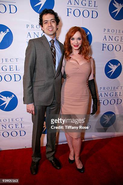Actor Geoffrey Arend and actress Christinia Hendricks arrive at the 17th Annual Devine Design To Benefit Project Angel Food at The Beverly Hilton...