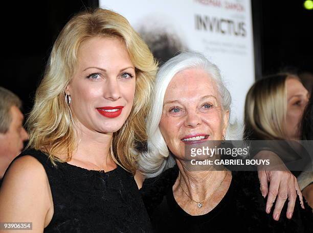 Clint Eastwood's daughter, director Alison Eastwood arrives with her mother Maggie Johnson at the premiere of "Invictus" in Beverly Hills, California...
