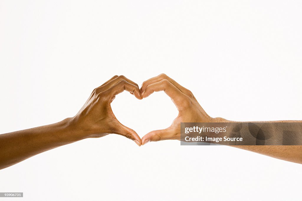 Hands in heart shape