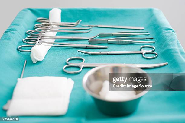 surgical equipment - surgical tray stock pictures, royalty-free photos & images