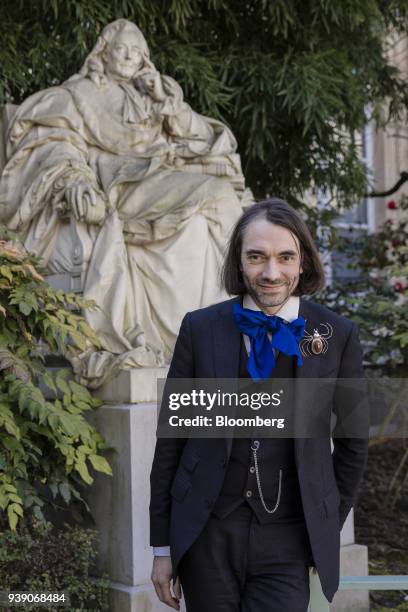 Cedric Villani, mathematician and a lawmaker in French President Emmanuel Macrons Republic En Marche party, poses for a photograph at the National...