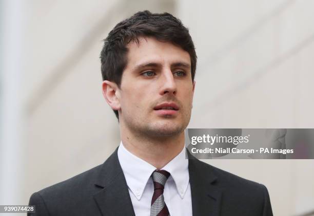 Blane McIlroy arrives at Belfast Crown Court where he is on trial accused of one count of exposure, in connection with an incident in which two...