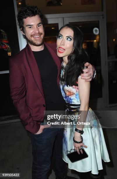 Actor Charlie Babcock and actress Mandy Amano attend the North Hollywood Cinefest Screening Of "Proxy Kill" held at Laemmle's NoHo 7 on March 27,...