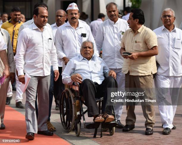 Patil during the Maharashtra State Assembly Session at Vidhan Bhavan, on March 27, 2018 in Mumbai, India.