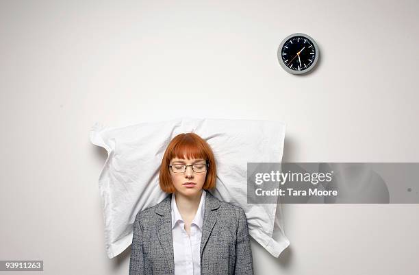 woman standing up asleep - overdoing stock pictures, royalty-free photos & images