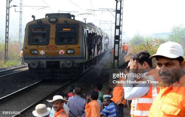 Local train services from Ambernath towards Badlapur Karjat on the Central line cancelled for over an hour on Tuesday afternoon after a track...