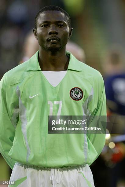 Portrait of Julius Aghahowa of Nigeria before the International Friendly match between Scotland and Nigeria played at the Pittodrie Stadium, in...