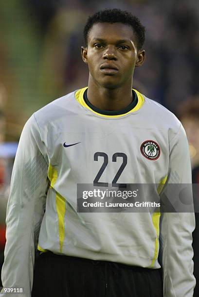 Portrait of Austin Ejide of Nigeria before the International Friendly match between Scotland and Nigeria played at the Pittodrie Stadium, in...