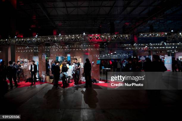 General view of the Slush start-up events opening ceremony in Tokyo, Japan, March 28, 2018. Slush brings together 6,000 attendees, 600 startups,...