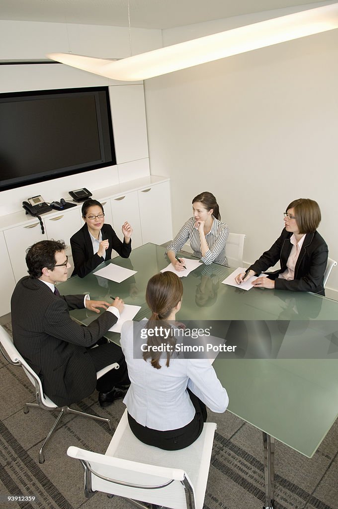 A portrait of a business meeting