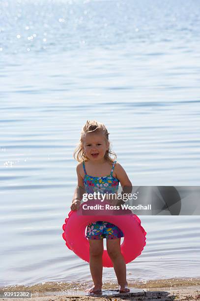 toddler on the beach - ross woodhall stock-fotos und bilder