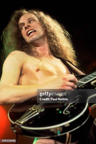 Musician Ted Nugent performing in Kalamazoo, Michigan, April 19, 1980.