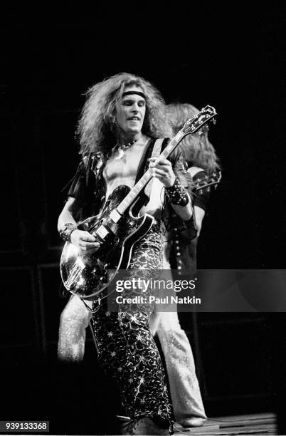 Musician Ted Nugent performign at the Chicago Stadium on June 13, 1978 in Chicago, Illinois.