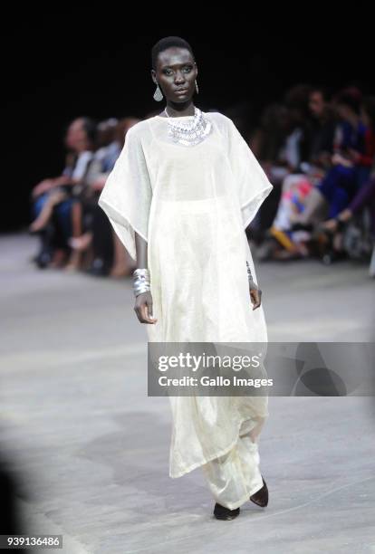 Adama Paris from Senegal during the Africa Fashion International - Cape Town Fashion Week on March 24, 2018 in Cape Town, South Africa. The Cape Town...